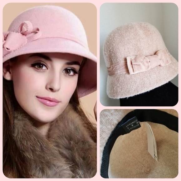pink cloche hat